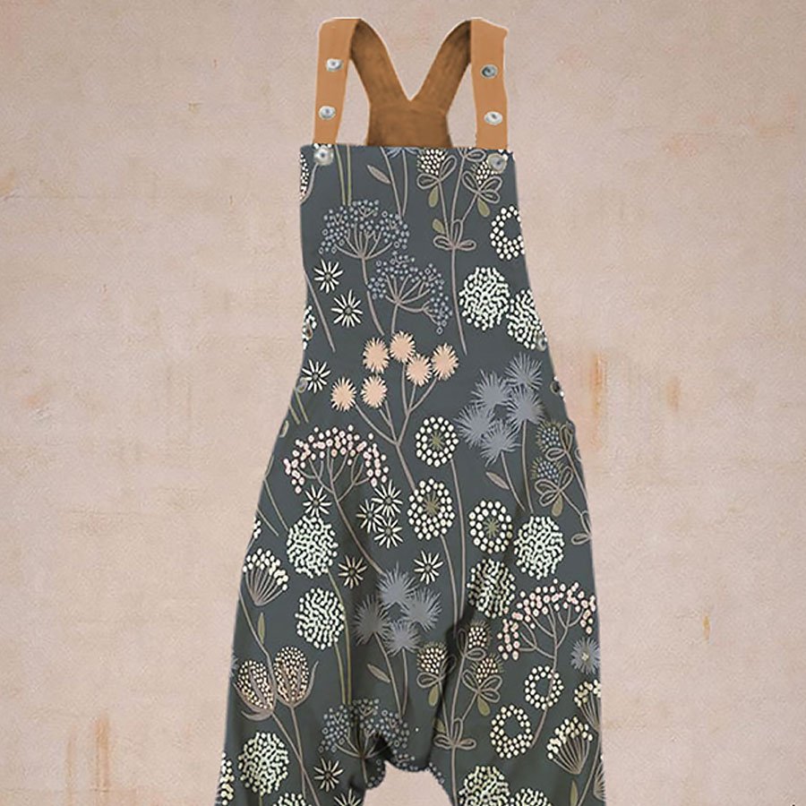 Ladies Casual Printed Harem Jumpsuit