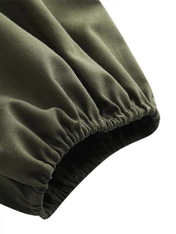 Blue & Green Pocket Harem Jumpsuit