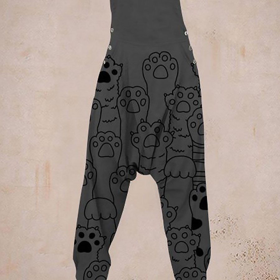 Ladies Casual Printed Harem Jumpsuit